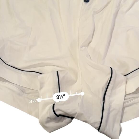 J. Crew White & Navy Blue Pajama Pull-On Shorts‎ Sz 3X - Picture 9 of 9